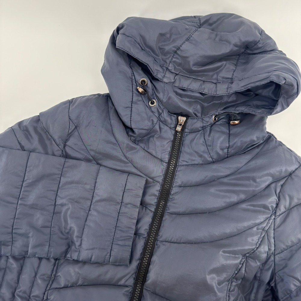 Andrew Marc Packable Lightweight Premium Down Puffer‎ Jacket Hooded Gray Size S